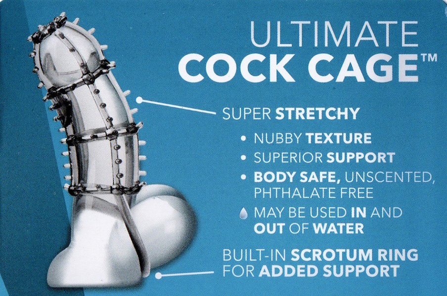 FUNDA EXTENSION ULTIMATE COCK CAGE TRANSPARENTE