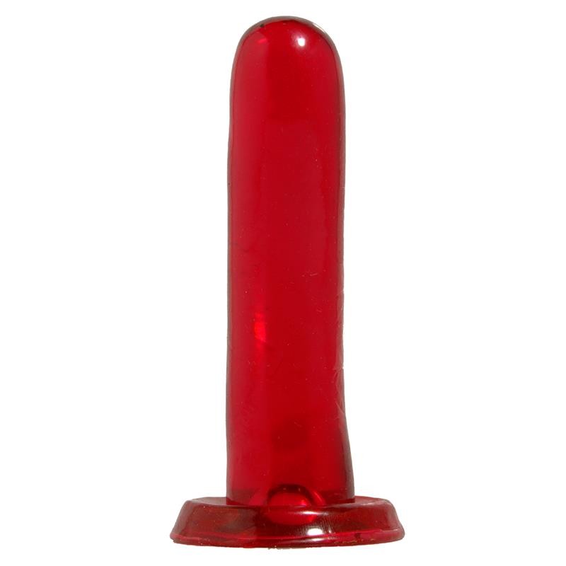 DILDO BASIX RUBBER WORKS SMOOTHY RED (12.8 CM)