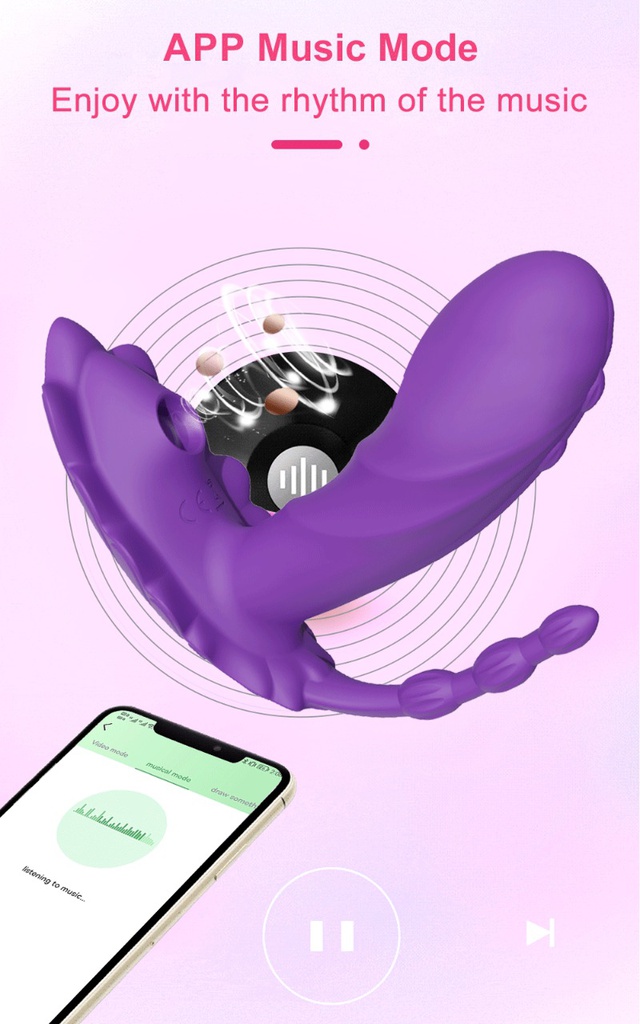 VIBRADOR TRIPLE ESTIMULACION APP SILICONA