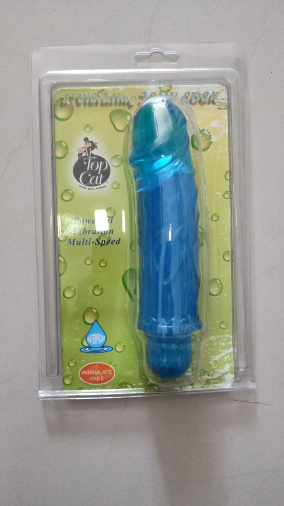 VIBRADOR TOP CAT 5&quot; VIBRATING JELLY