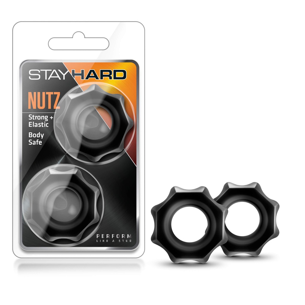 ANILLOS STAY HARD NUTZ BLACK