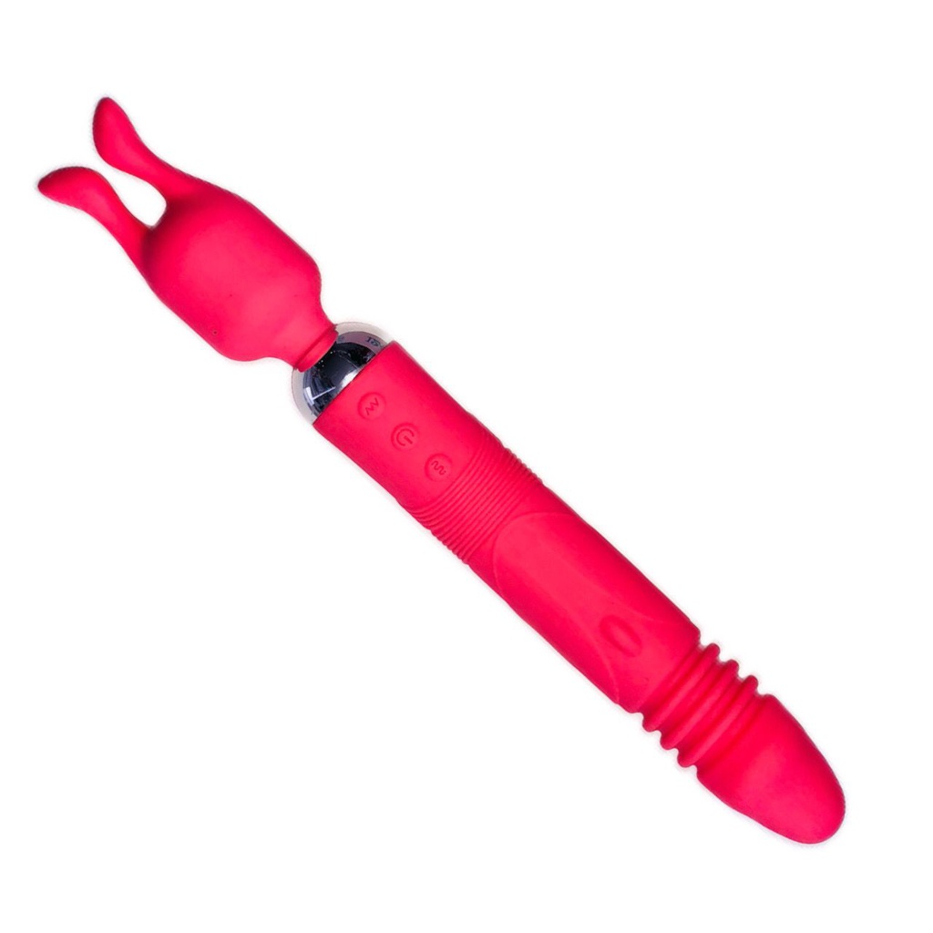 VIBRADOR RECARGABLE CON DOBLE MOTOR Y PISTON