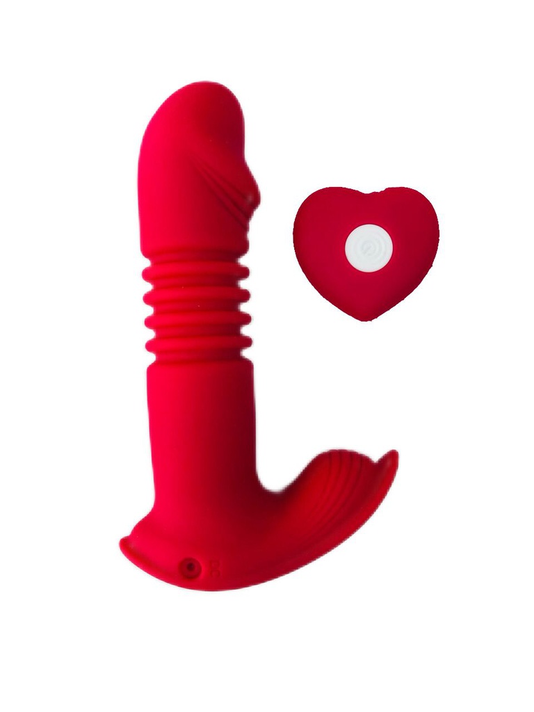 VIBRADOR RECARGABLE MINI CON PISTON Y CONTROL  