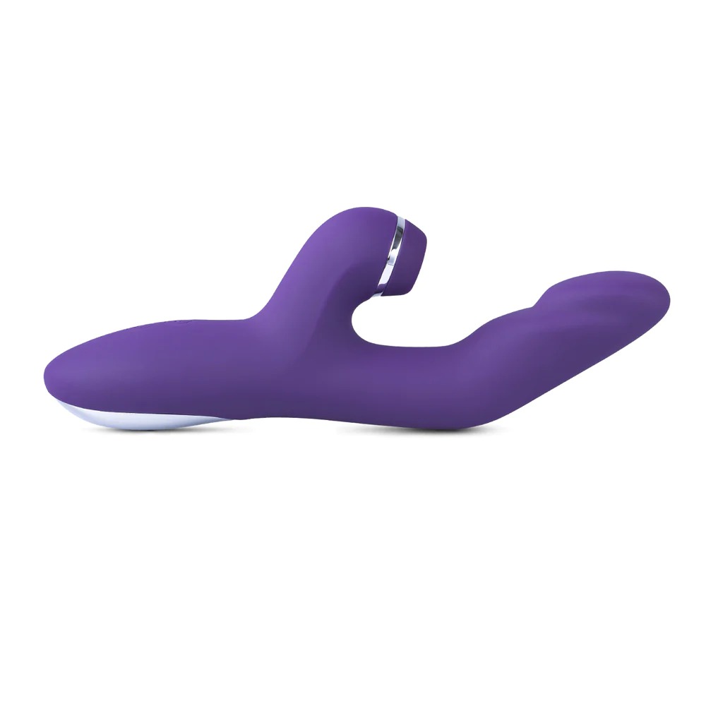 VIBRADOR MORADO 10 VELOCIDADES CON STIMULACION DE CLITORIS