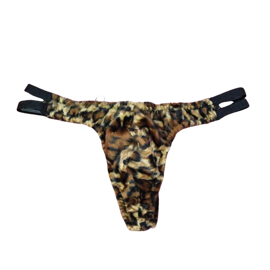 TANGA LEOPARDO DE PELUCHE PARA HOMBRE