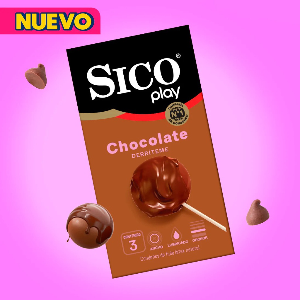 CONDON 3 PZS SICO PLAY DERRITEME SABOR CHOCOLATE