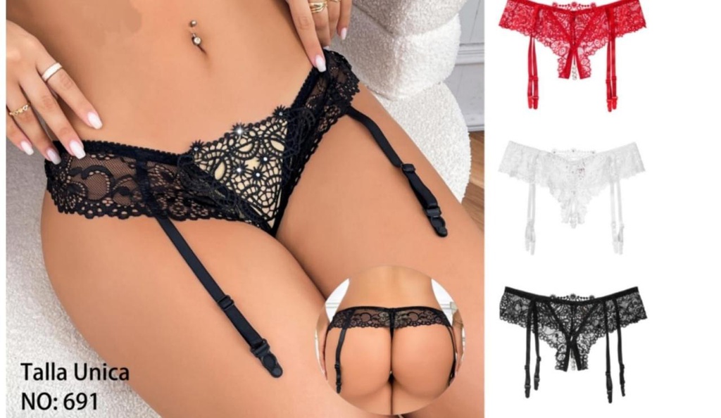 LIGUERO MIRANDA CON TANGA Y PERLAS