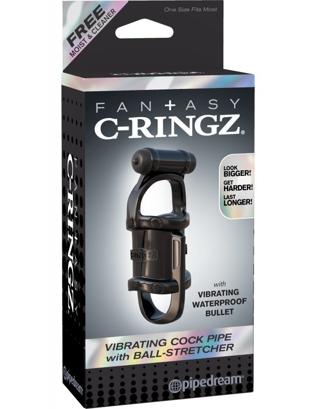 ANILLO FANTASY C RINGZ VIBRATING COCK PIPE WITH BALL STRETCHER