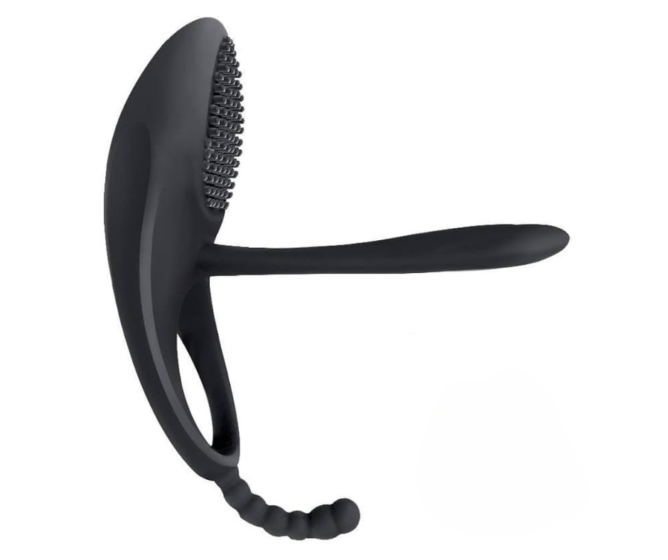 ANILLO VIBRADOR CON ESTIMILACION DE CLITORIS RECARGABLE