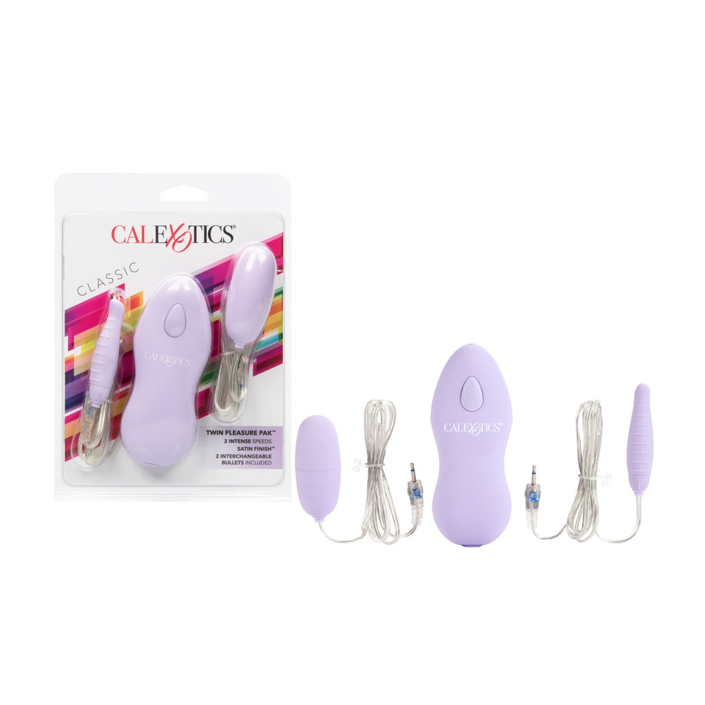 BALA CALEXOTICS CLASSIC TWIN PLEASURE PAK 2 BALAS MORADO