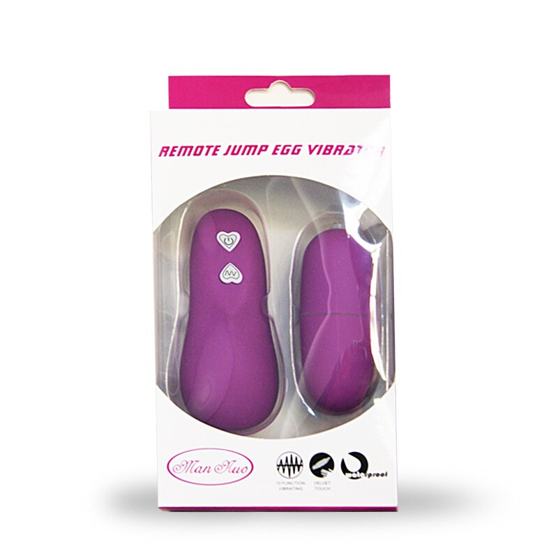 BALA REMOTE JUMP EGG VIBRATOR 68 FRECUENCIAS MORADA