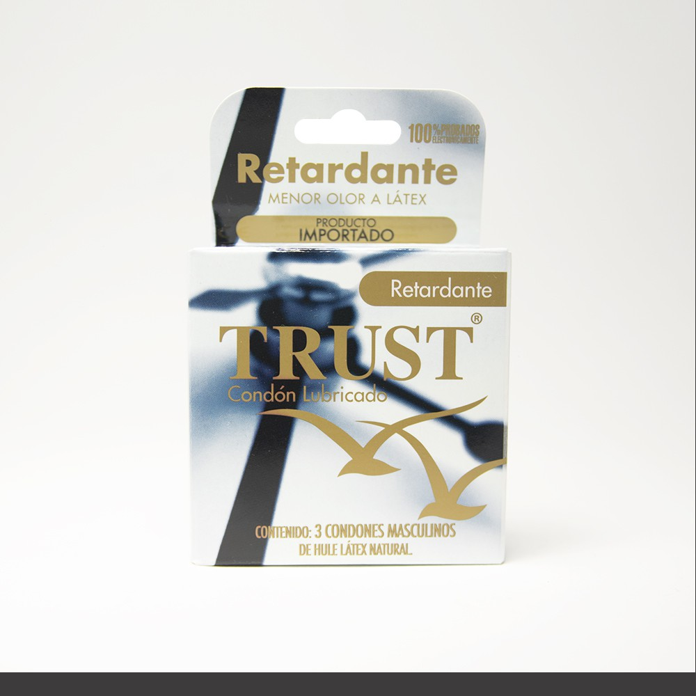 CONDÓN LUBRICADO TRUST RETARDANTE C/3PZ.