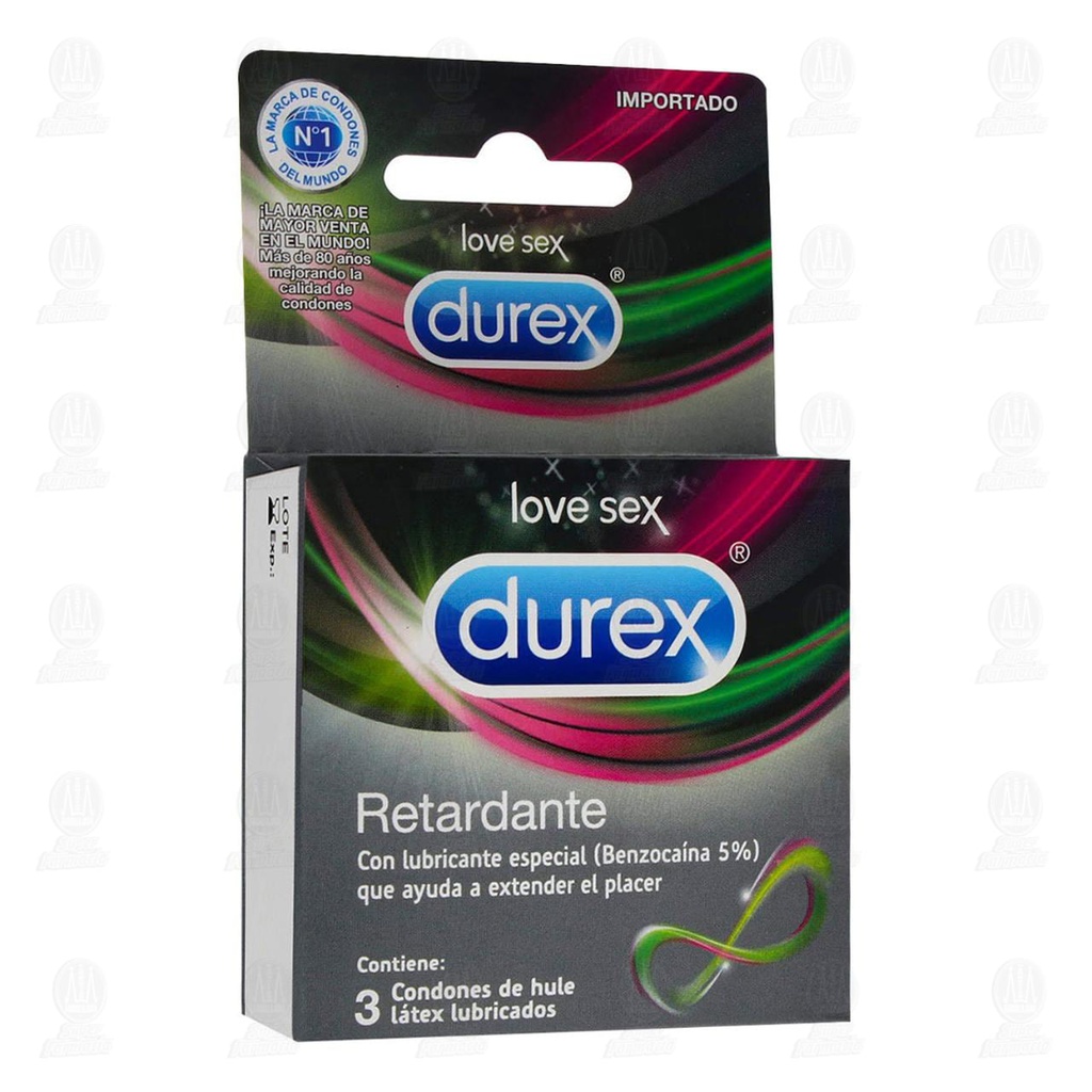 CONDON SICO DUREX LOVE SEX RETARDANTE CONTIENE LATEX C/3