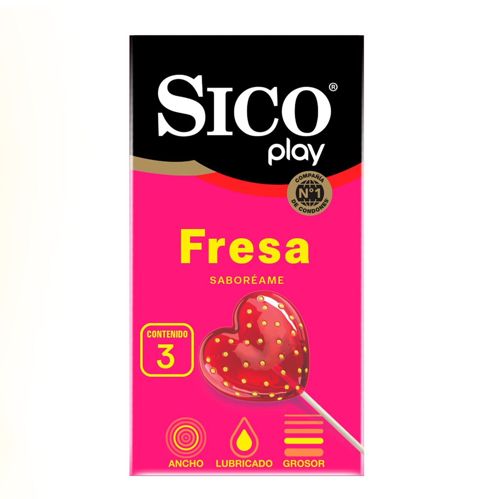 CONDON 3 PZAS SICO PLAY SABOREAME SABOR FRESA