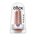 DILDO KING COCK 7&quot; TWO COCKS ONE HOLE FLEXIBLE