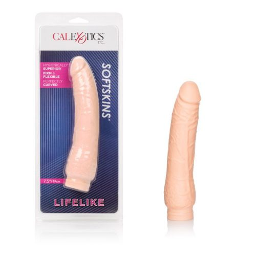 DILDO SOFTSKINS VEINED DONG 7.5&quot;