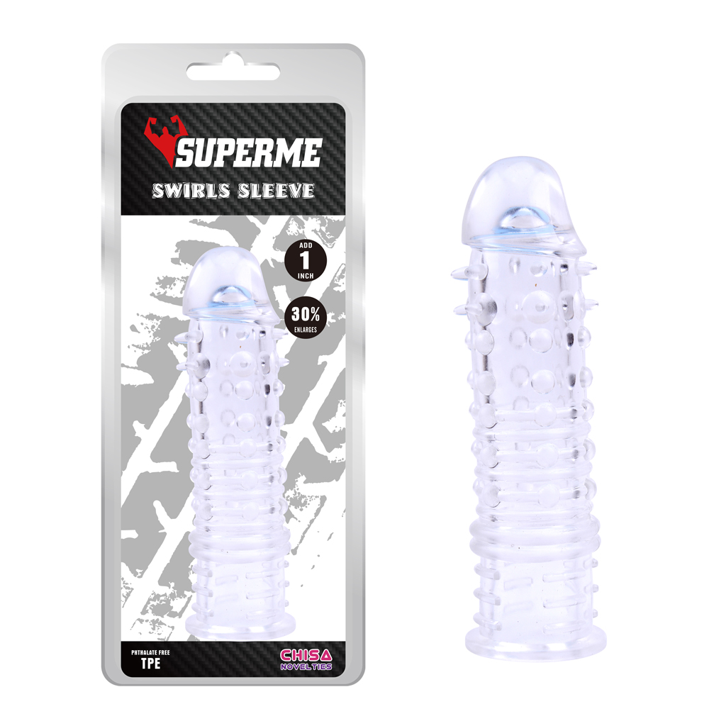 FUNDA EXTENSION SWIRLS SLEEVE TRANSPARENTE
