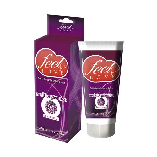 LUBRICANTE FEEL LOVE MULTIORGASMICO DE FRESA 60 GR