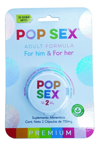 PASTILLAS POP SEX ADULT FORMULA 2 CAPSULAS