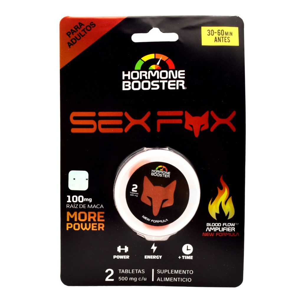 PASTILLAS SEX FOX FORMULA MASCULINA 2 TABLETAS