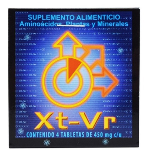 PASTILLA XTRA VIRIL XT-VR SUPLEMENTO ALIMENTICIO 1 TAB 450 MG C/U