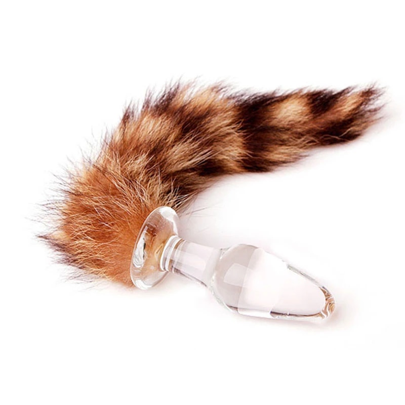 PLUG ANAL COLA DE ZORRO CHICA CRISTAL