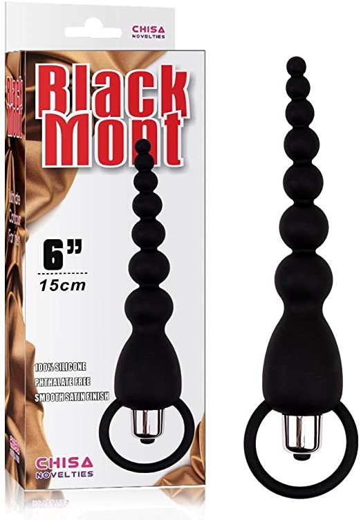 PLUG BLACK MONT VIBRADOR  POWER BEADS IMPERMEABLE