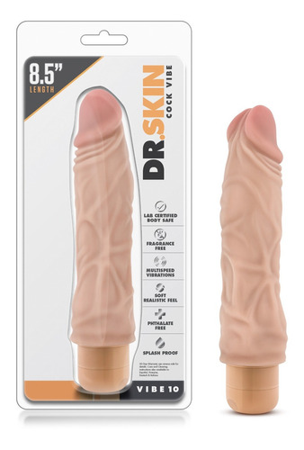 VIBRADOR DR. SKIN COCK VIBE 10 NATURAL 8.5 &quot;