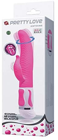 VIBRADOR PRETTY LOVE ANTONIE TWISTING RABBIT ROSA