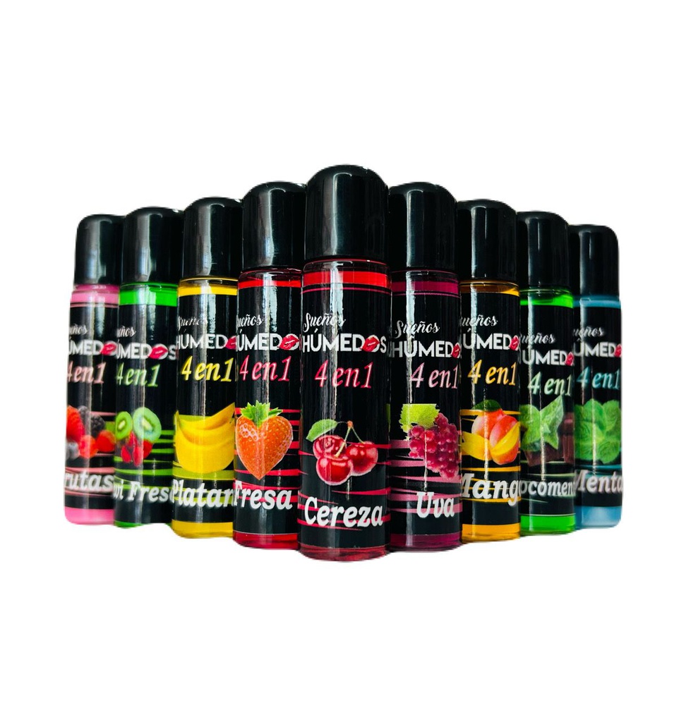 LUBRICANTE SUEÑOS HUMEDOS 4 EN 1 10 ML SABORES