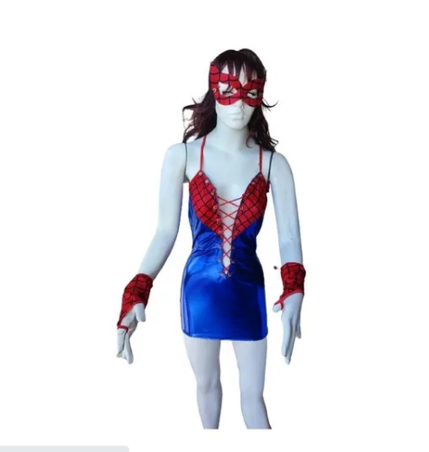 LENCERIA DISFRAZ SPIDERMAN MUJER COMPLETO