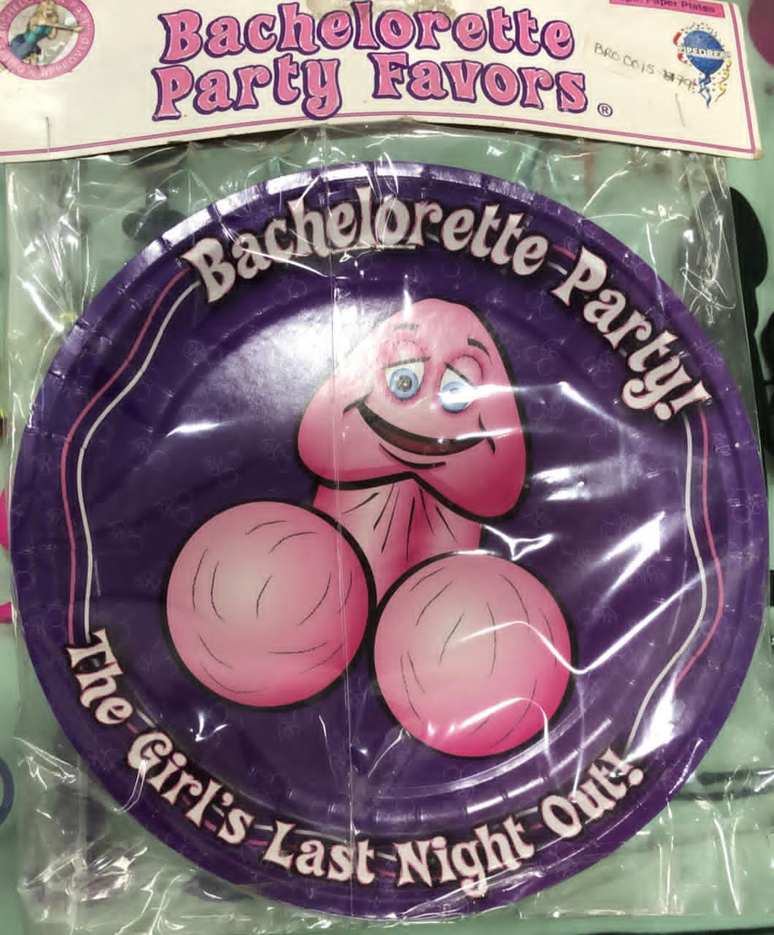 PLATOS ANIMADOS PENE BACHELORETTE PARTY FAVOR