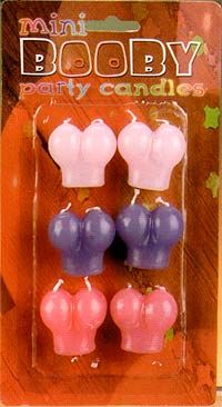 VELA MINI EROTIC BOOBY PARTY CANDLES 1 PZA