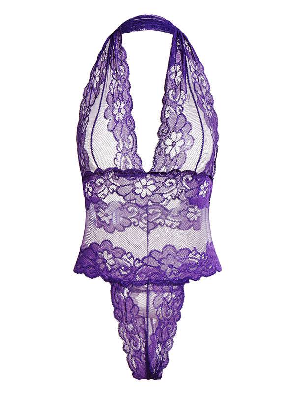 BODY LORET MORADO ENCAJE