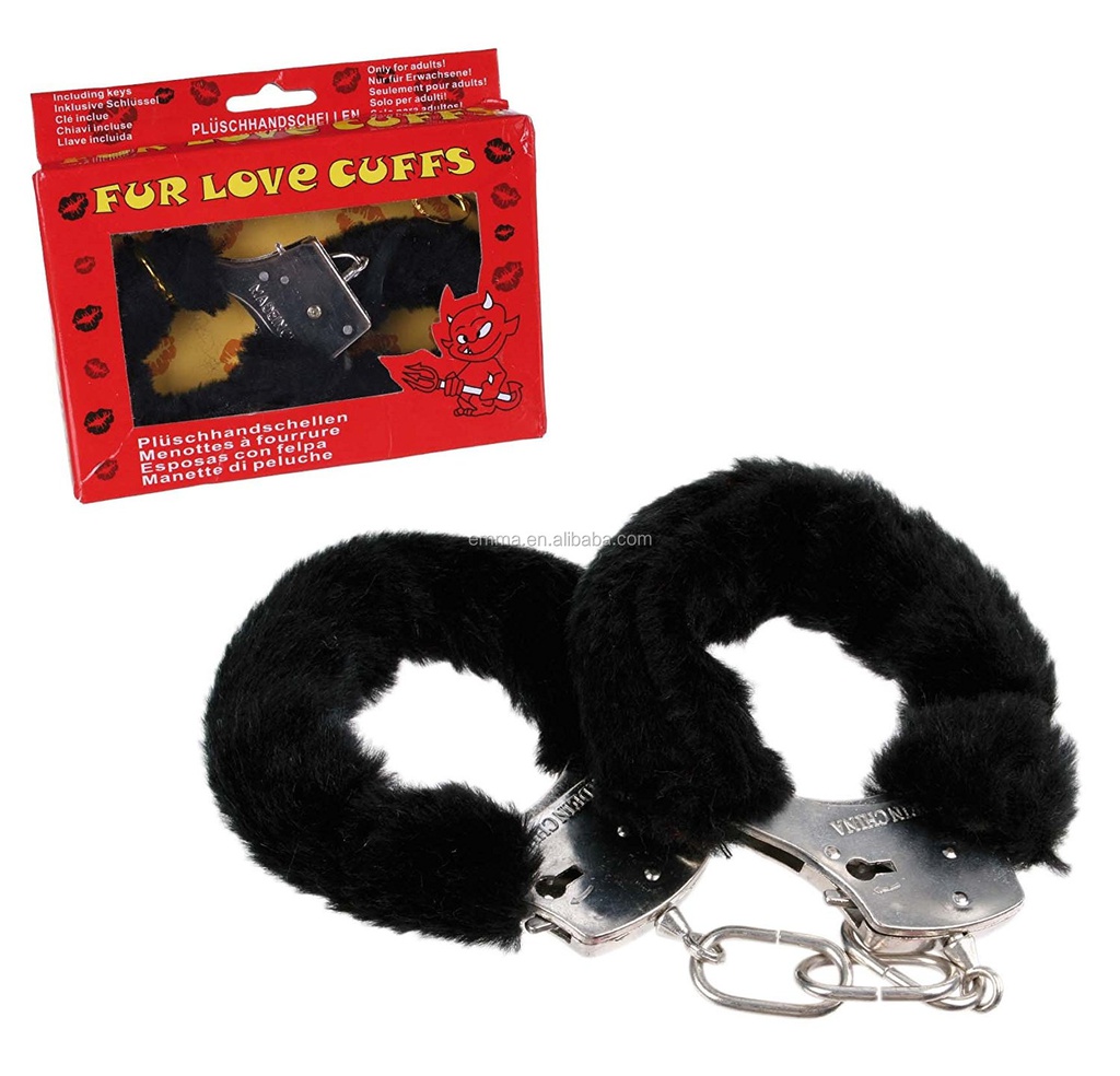 ESPOSAS DE PELUCHE NEGRO FUR LOVE CUFFS