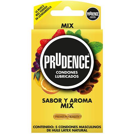 CONDONES PRUDENCE MIX CAJA AMARILLA C/5