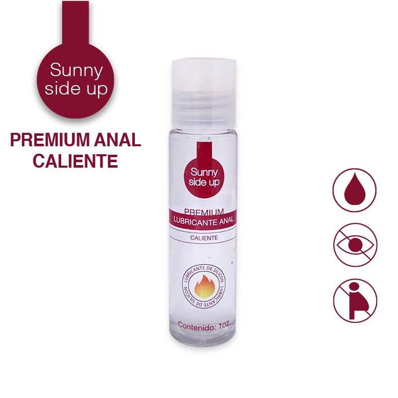 LUBRICANTE SUNNY SIDE UP PREMIUM ANAL CALIENTE BASE SILICON 1 OZ