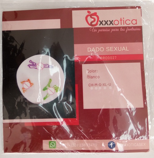 [BRO00271] DADO SEXUAL DE PLASTICO 6 CARAS