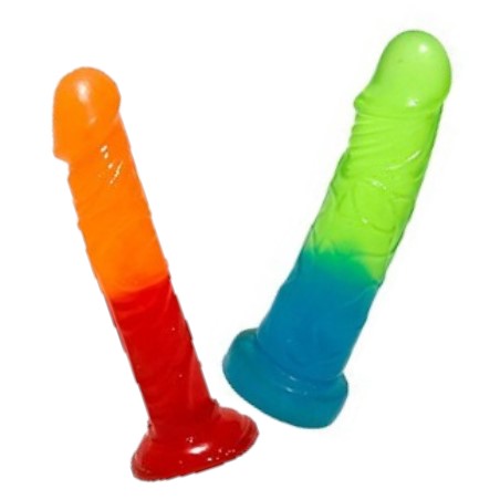 [HARBI05] DILDO CONSOLADOR BICOLOR ZAGUEZ MATERIAL SUAVE 