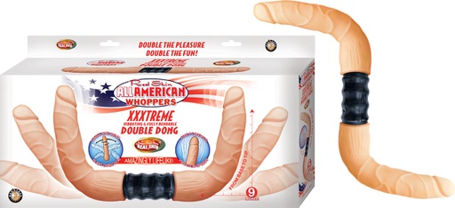 [VAR23761] VIBRADOR REAL SKIN ALL AMERICAN WHOPPERS XXXTREME DOBLE 