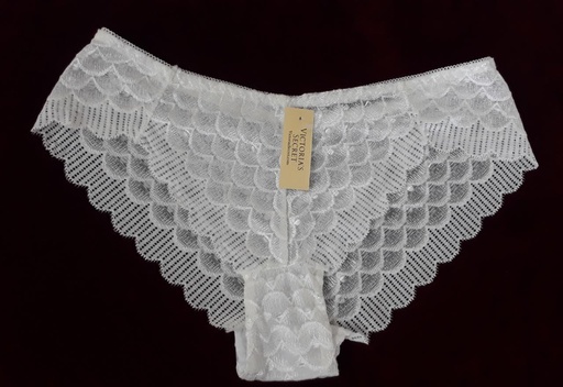 [LEN9137] LENCERIA CALZON VICTORIA'S SECRET ENCAJE CON TELA ELASTICA BEIGE