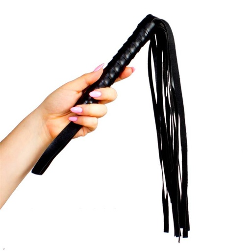 [VINTIRAS] LATIGO MANGO VINIPIEL LARGO CM DE TIRAS NEGRO