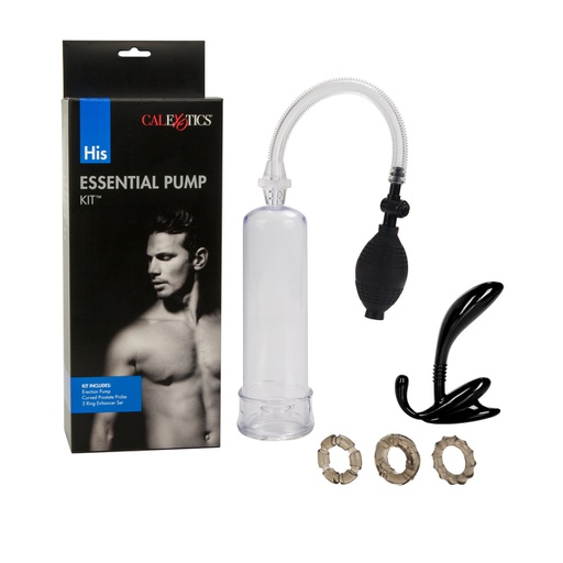 [SE1987103] KIT HIS ESSENTIAL PUMP BOMBA DE VACIO, ESTIMULADOR PROSTATAL Y ANILLOS
