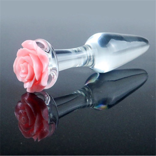 [PLCRI83] PLUG ANAL CRISTAL ROSA CONICO