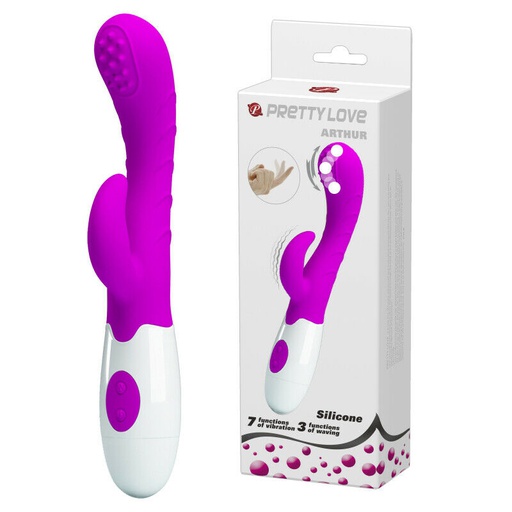 [BI014218] VIBRADOR PRETTY LOVE ARTHUR CON PERLA ESTIMULADORA 7 FUN