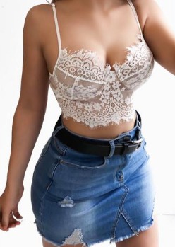 [BRABL] BRALETTE ENCAJE BLANCO