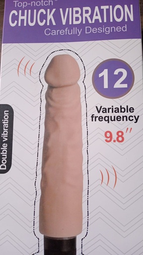 [ZH00582FL] CHUCK VIB CAREFULLY BASE FLESH CON TESTICULOS 9.4