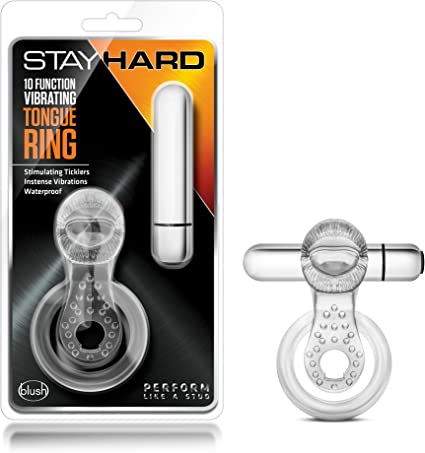 [BL66912] STAY HARD ANILLO VIBRADOR 10 FUNCIONES TONGUE RING CLEAR