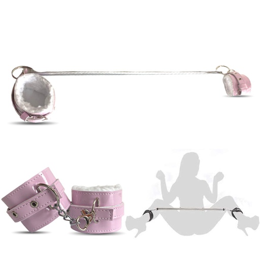 [ES924] ESPOSAS BARRA CROMADA PARA PIES CHAROL ROSA