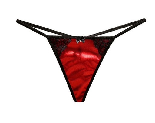 [HC01T02] TANGA SEXY DE SATIN CON MOÑO